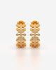 Sparkling Floral Cluster Hoop Earrings for Women