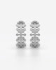 Sparkling Floral Cluster Hoop Earrings for Women