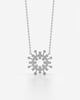 Radiant Sunburst Crystal Pendant Necklace for Her