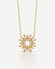 Radiant Sunburst Crystal Pendant Necklace for Her