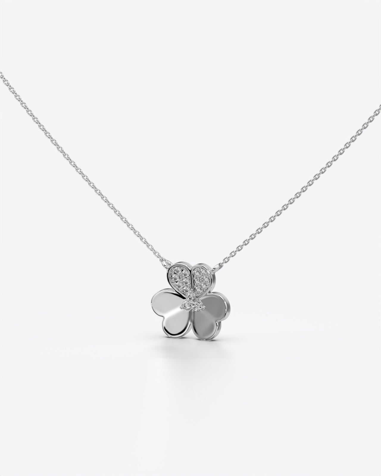 Blooming Clover Pendant Necklace