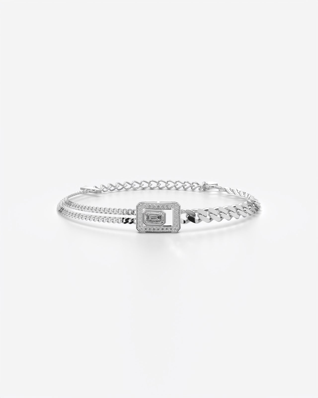 Luxe Chain Bracelet with Crystal Centerpiece