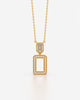 Dual Frame Pendant with Emerald Cut Stone