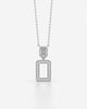 Dual Frame Pendant with Emerald Cut Stone