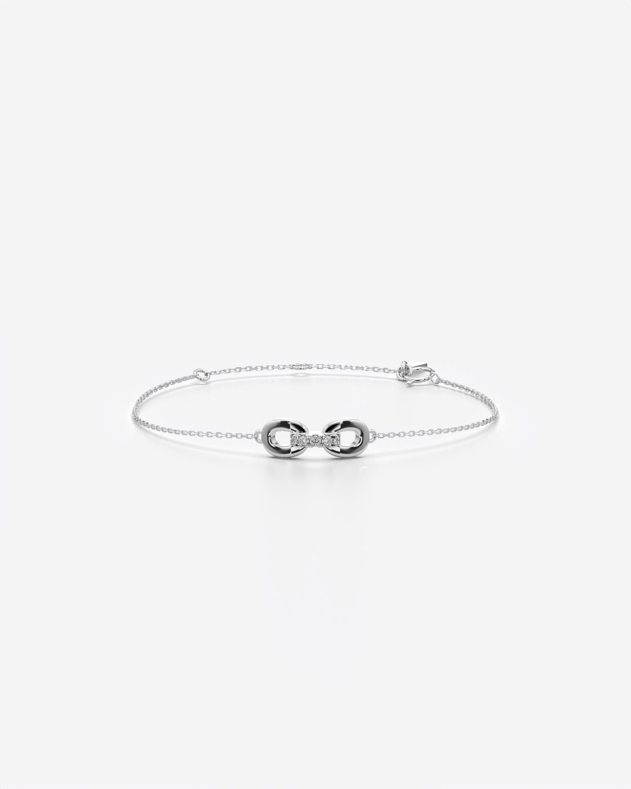 Infinity Link Chain Bracelet with Crystals