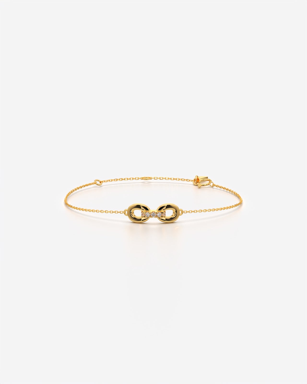 Infinity Link Chain Bracelet with Crystals