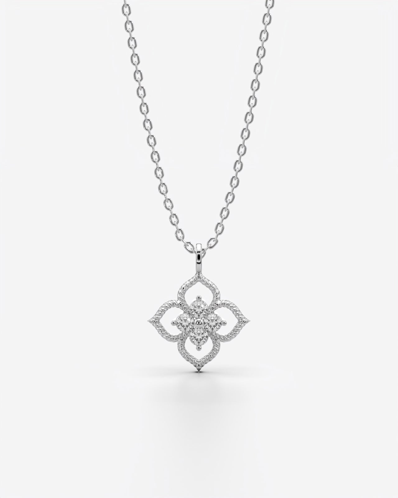 Open Flower Rope Pendant