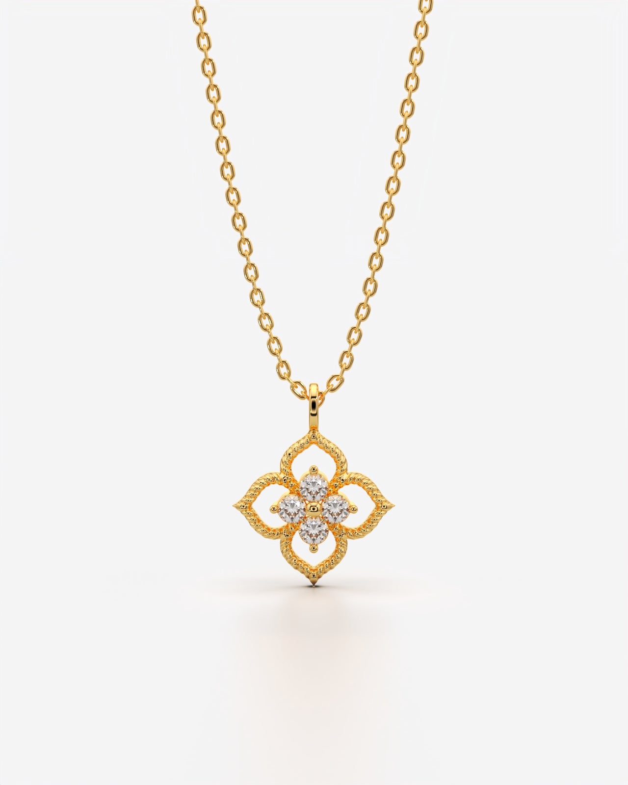 Open Flower Rope Pendant