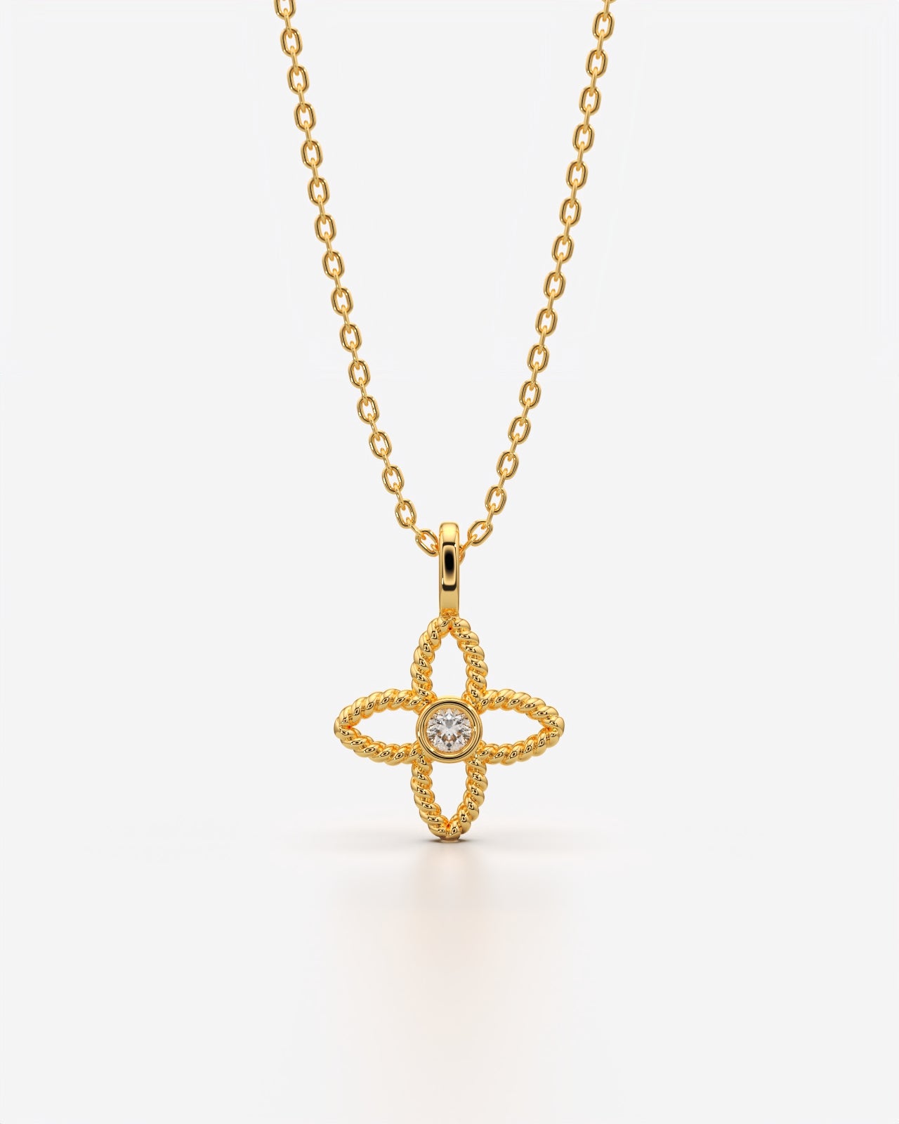 Rope Flower Pendant