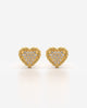 Pave Heart Stud Earrings