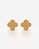 Pave Clover Stud Earrings