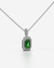 Green Emerald Cut Pendant
