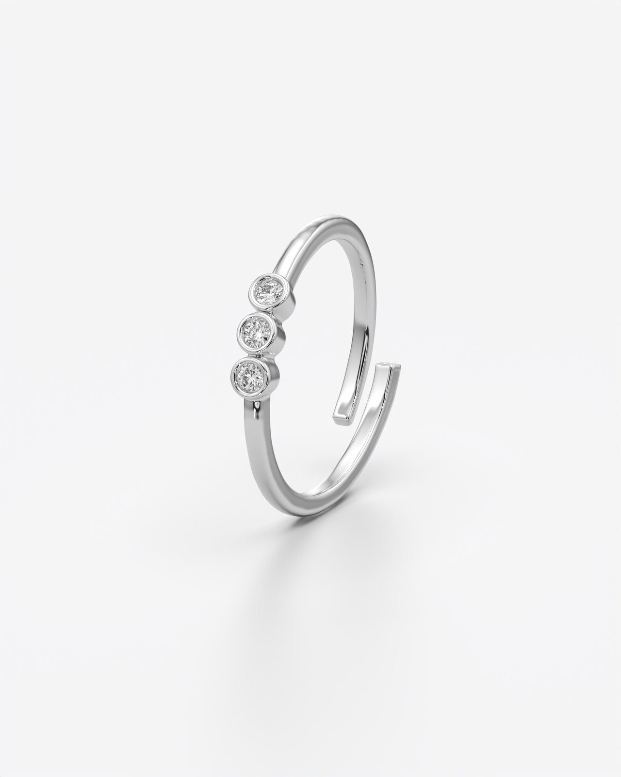 Triple Stone Adjustable Ring for Everyday Elegance