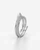 Sculptural Spiral Ring with Pavé Crystals