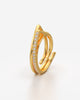 Sculptural Spiral Ring with Pavé Crystals