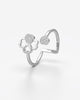Sculptural Spiral Ring with Pave Crystals