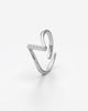 Elegant Heartbeat Open Ring with Crystals