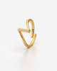 Elegant Heartbeat Open Ring with Crystals