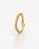 Elegant Open Band Ring with Pave Stones