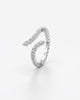 Sparkling Crossover Ring with Brilliant Diamonds