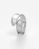 Brushed Bypass Ring with Sparkling Stone Accents