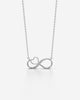 Infinity Heart Pendant Necklace with Crystal Accents