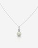 Luminous Pearl Pendant with Diamond Accent Necklace