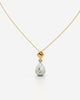 Geometric Pearl Drop Pendant Necklace