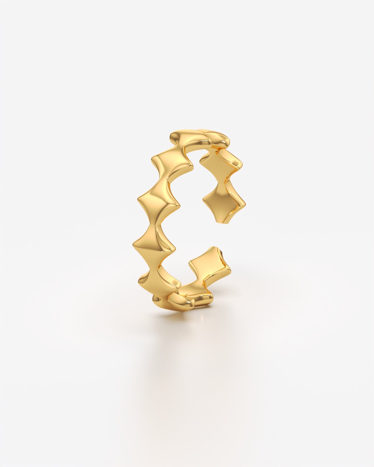 Celestial Star Band Open Adjustable Ring