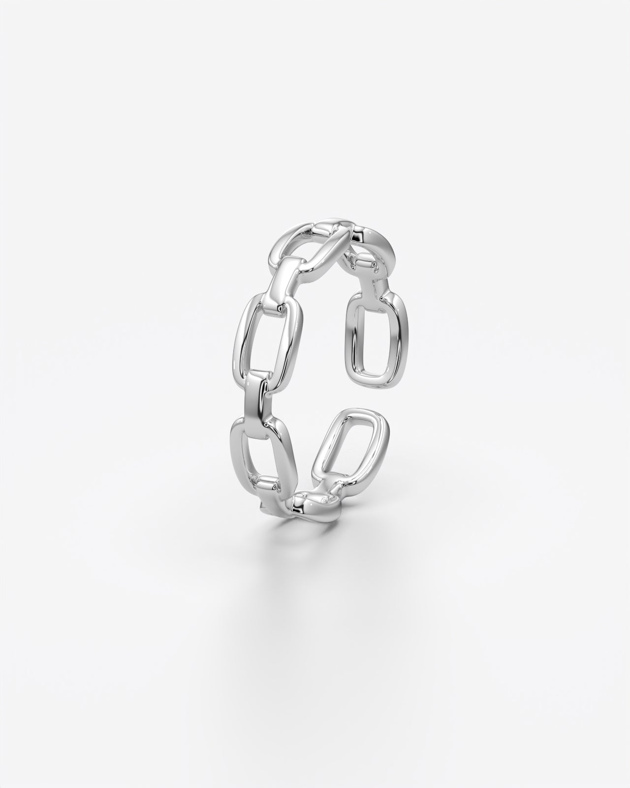 Chunky Chain Link Adjustable Open Ring