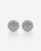 Ornate Floral Medallion Crystal Stud Earrings