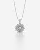 Ornate Floral Filigree Pendant Necklace