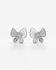 Delicate Butterfly Stud Earrings with Crystals