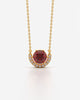 Birthstone Arc Pendant Necklace