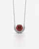 Birthstone Arc Pendant Necklace
