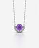 Birthstone Arc Pendant Necklace