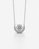 Birthstone Arc Pendant Necklace