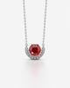 Birthstone Arc Pendant Necklace