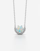Birthstone Arc Pendant Necklace