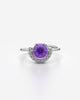 Solitaire Crescent Adjustable Statement Ring