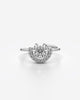 Solitaire Crescent Adjustable Statement Ring