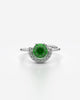 Solitaire Crescent Adjustable Statement Ring
