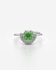 Solitaire Crescent Adjustable Statement Ring