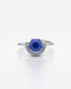 Solitaire Crescent Adjustable Statement Ring
