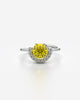 Solitaire Crescent Adjustable Statement Ring