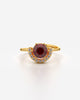 Solitaire Crescent Adjustable Statement Ring