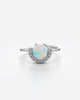 Solitaire Crescent Adjustable Statement Ring