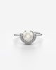 Solitaire Crescent Adjustable Statement Ring