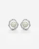 Organic Wave Pearl Stud Earrings for Women