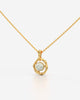 Organic Wave Pearl Pendant Necklace with Chain